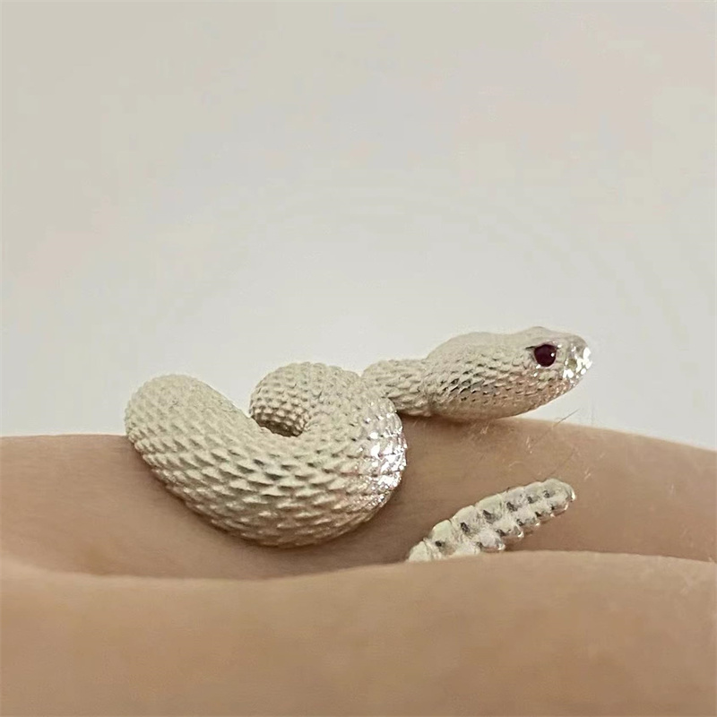 Stylish Adjustable Snake Ring for Men & Women | Exquisite Punk Black & White Rattlesnake Couple Ring | Gothic Luxury Fashion Jewelry Gift - Image 18