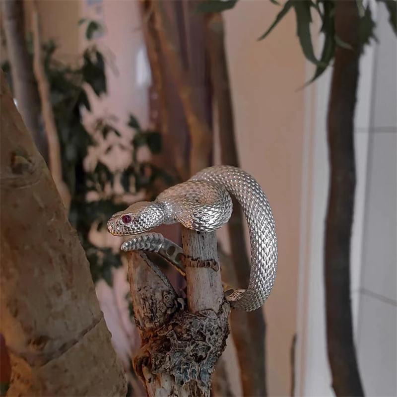 Stylish Adjustable Snake Ring for Men & Women | Exquisite Punk Black & White Rattlesnake Couple Ring | Gothic Luxury Fashion Jewelry Gift - Image 19