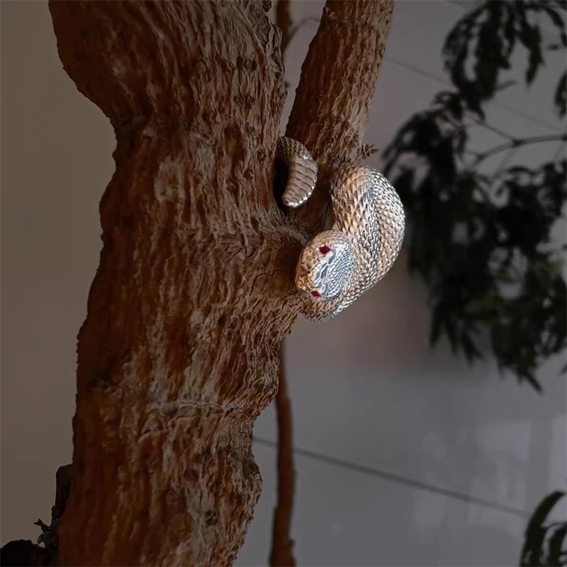 Stylish Adjustable Snake Ring for Men & Women | Exquisite Punk Black & White Rattlesnake Couple Ring | Gothic Luxury Fashion Jewelry Gift - Image 20