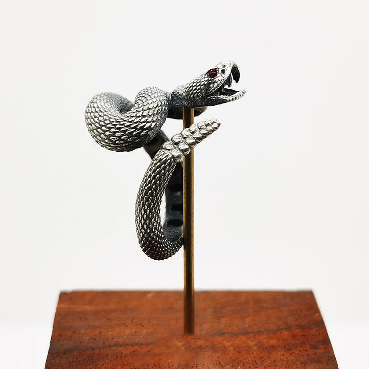 Stylish Adjustable Snake Ring for Men & Women | Exquisite Punk Black & White Rattlesnake Couple Ring | Gothic Luxury Fashion Jewelry Gift - Image 24