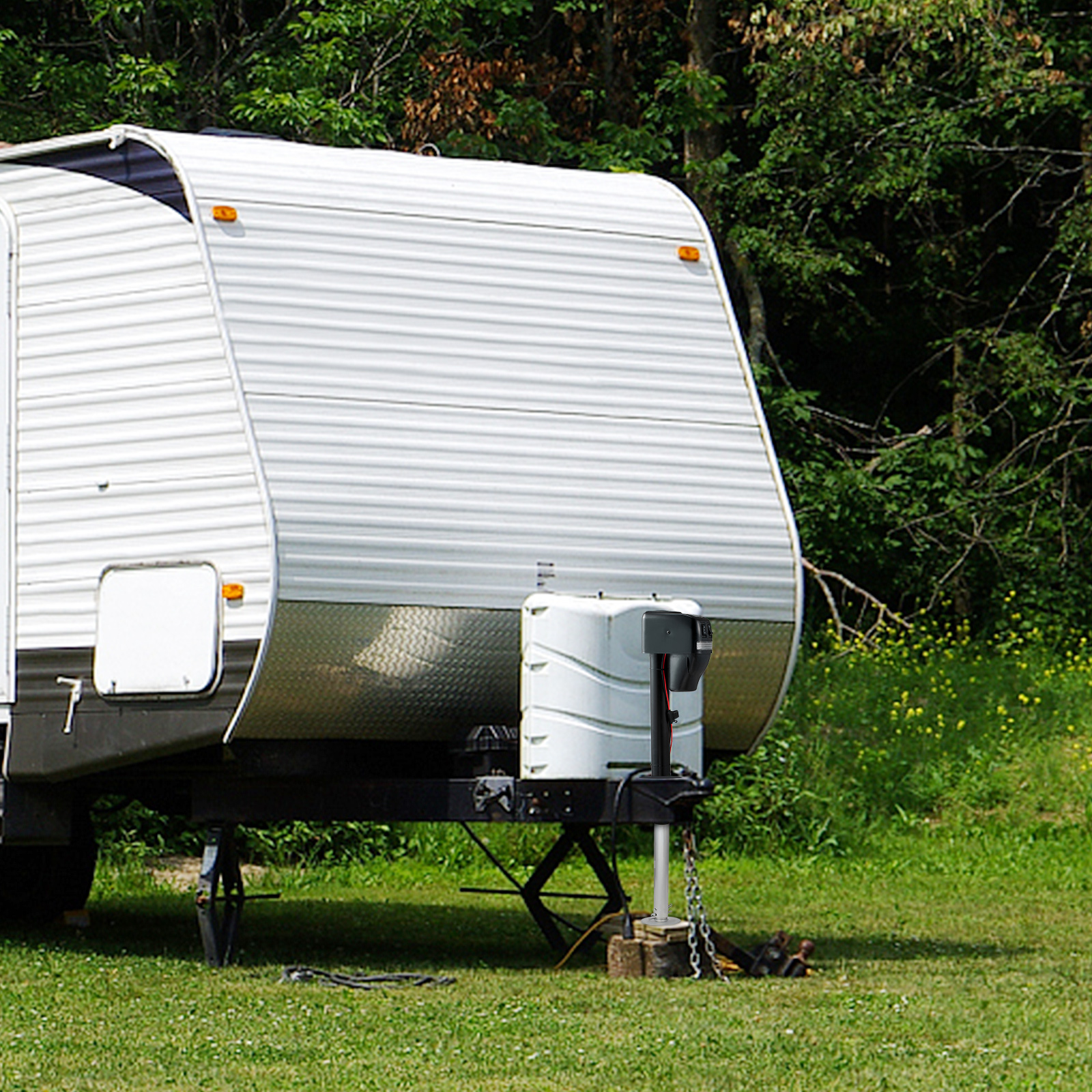 VEVOR Electric Trailer Jack - 4000 Lbs Power Tongue Jack, 9.84"-33.85" Height Range, Waterproof Cover for RV, Horse, Utility, and Yacht Trailers - Image 4