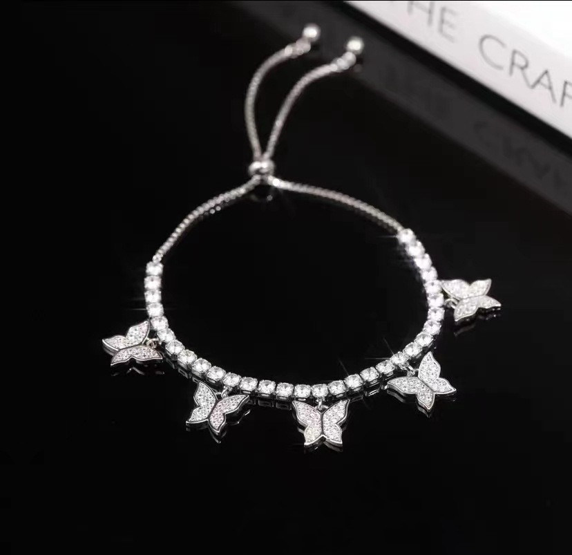 Light Luxury Multi Butterfly Bracelet with Niche Micro-set Zircon - Image 3