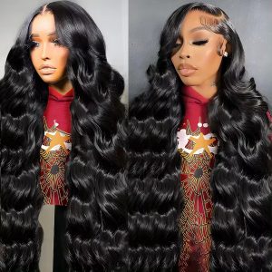6x4 Density Virgin Human Hair Wigs for Black Women | Vietnamese Raw Hair, Transparent Lace Front, Pre-Plucked, Bleached Knots