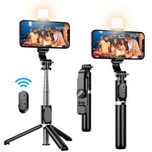 Portable and Retractable Bluetooth Selfie Stick Tripod for Perfect Shots