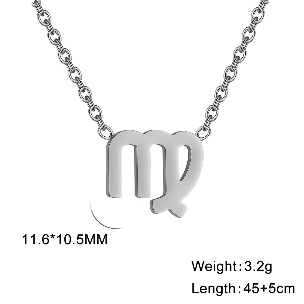 Unique Titanium Steel Zodiac Constellation Pendant Necklace for Every Style - Image 3