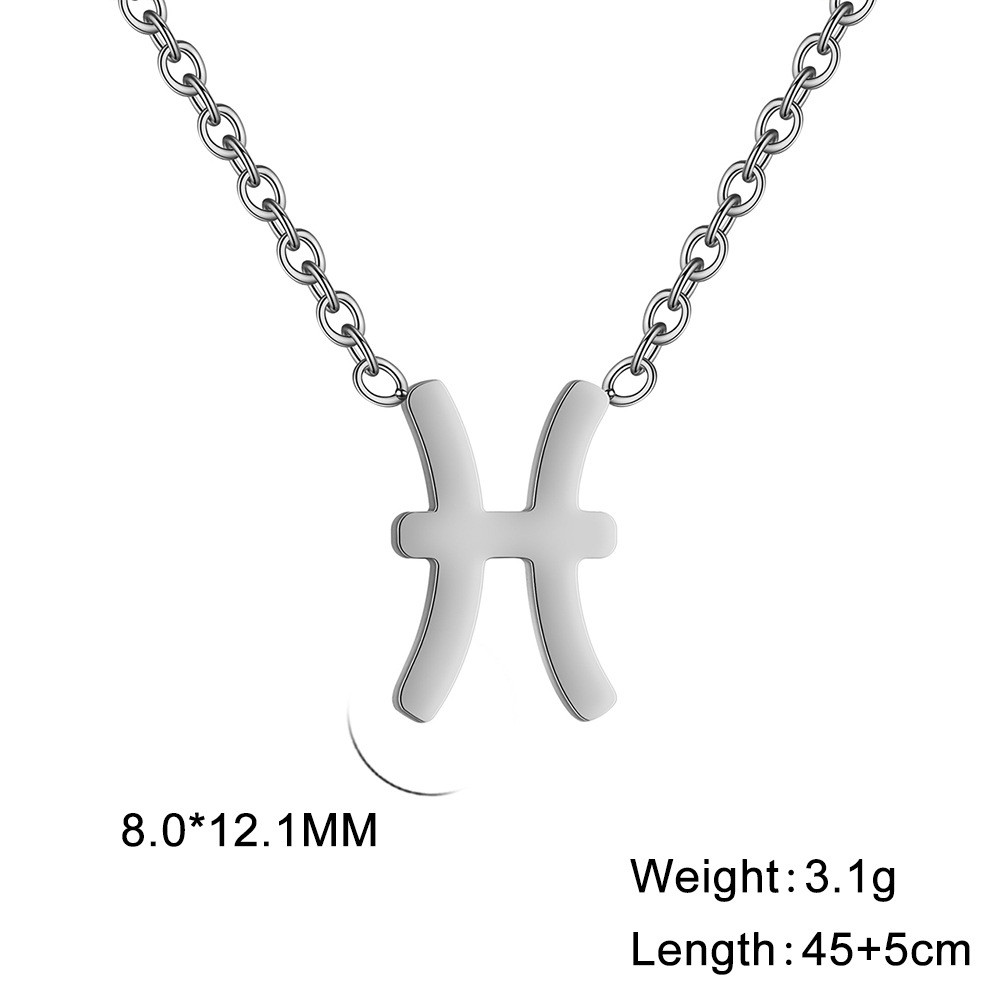 Unique Titanium Steel Zodiac Constellation Pendant Necklace for Every Style - Image 9