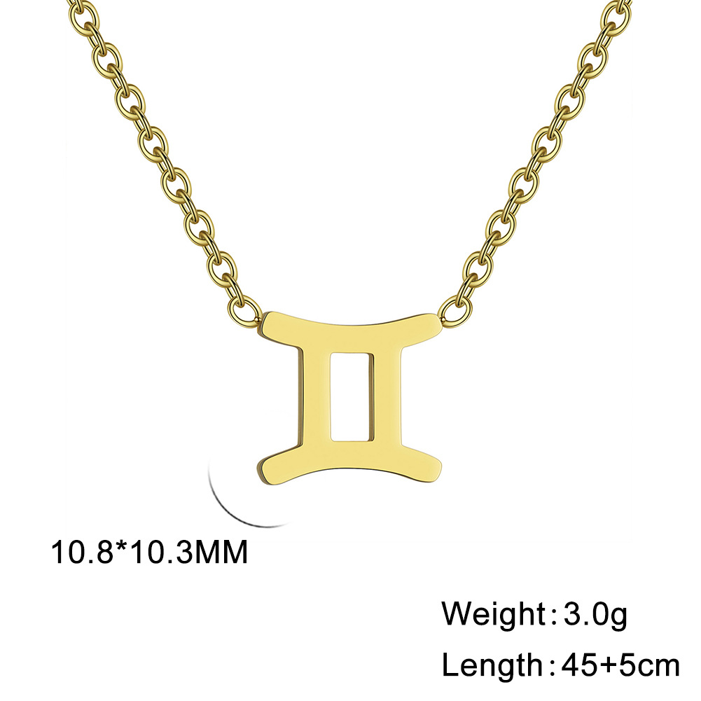 Unique Titanium Steel Zodiac Constellation Pendant Necklace for Every Style - Image 13