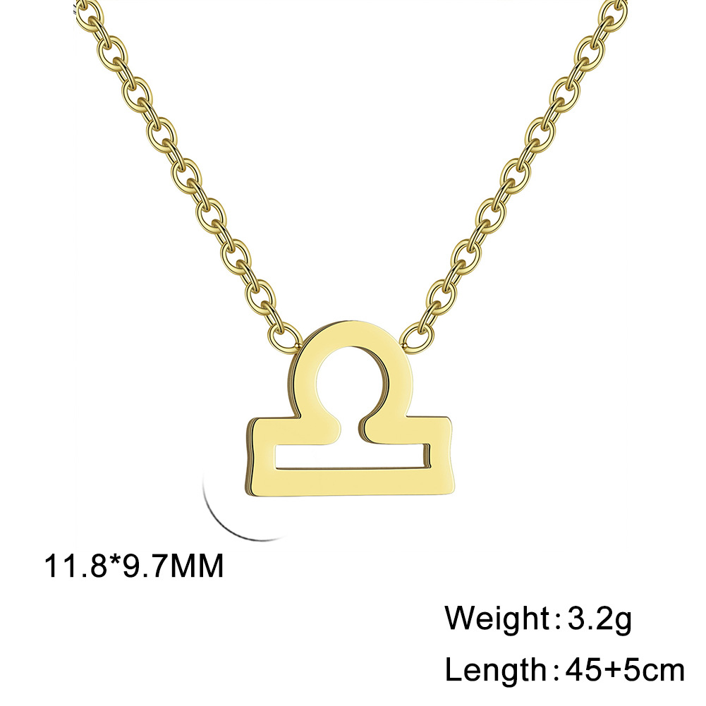 Unique Titanium Steel Zodiac Constellation Pendant Necklace for Every Style - Image 17