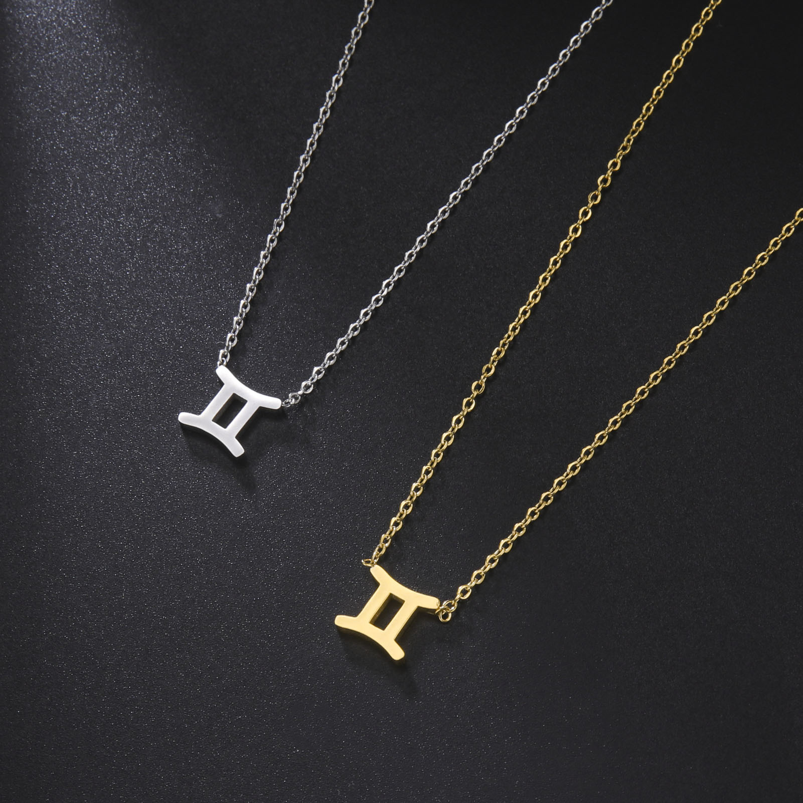 Unique Titanium Steel Zodiac Constellation Pendant Necklace for Every Style - Image 22