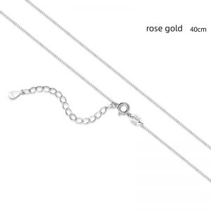 S925 Sterling Silver Box Chain Necklace for Women - Elegant & Stylish