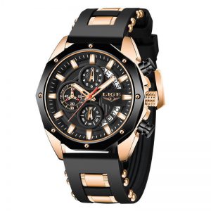 Luxury Silicone Sport Watch for Men - Top Brand Fashion Quartz Chronograph Wristwatch with Date & Waterproof Features