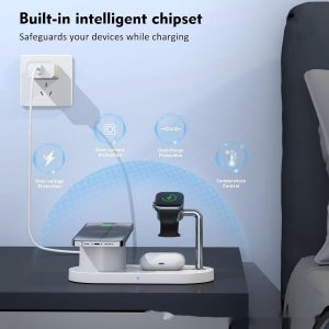 Three-in-One Vertical Magnetic Wireless Portable Charger for All Devices