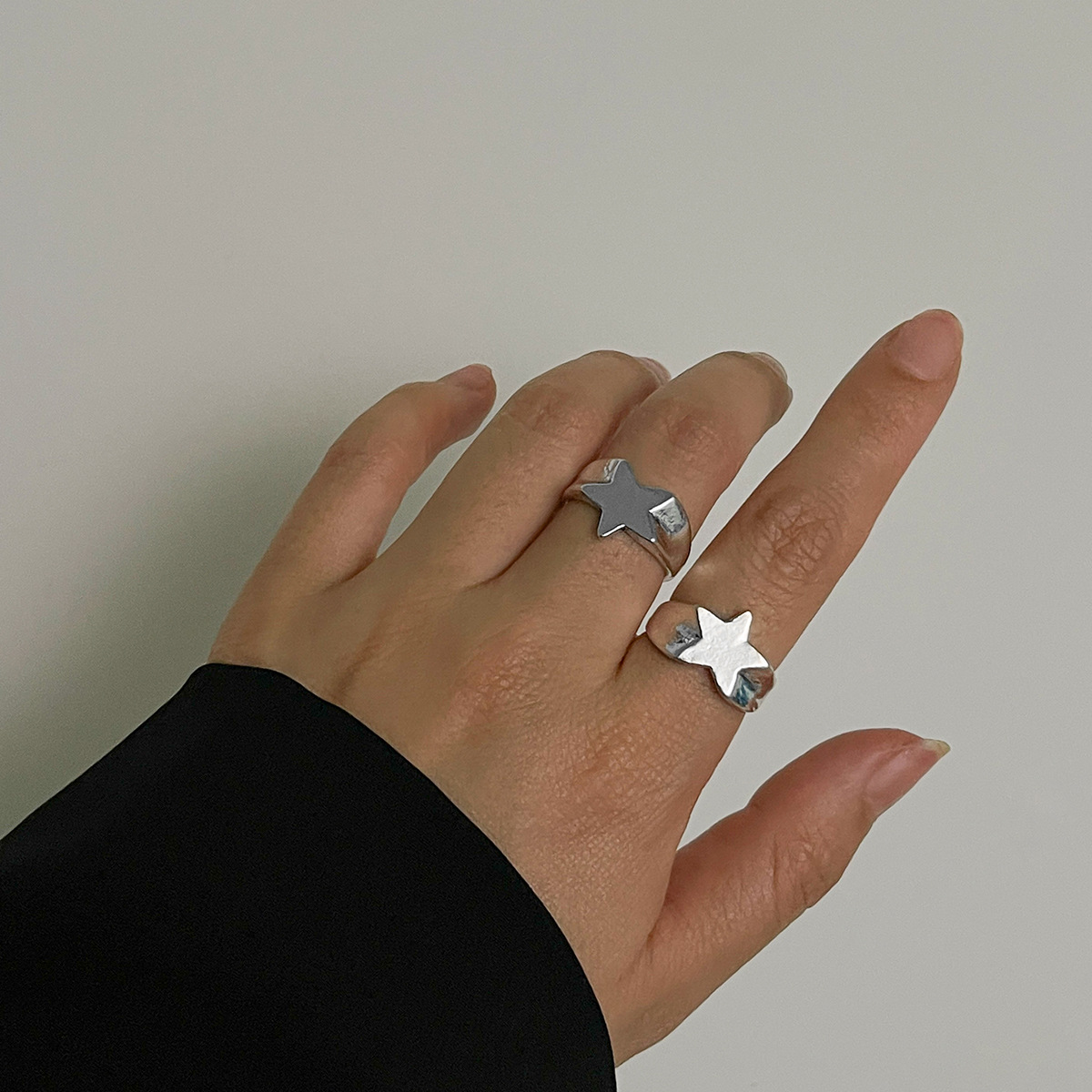 Niche Three-Dimensional Star Ring - Adjustable Opening for Unique Style - Image 12