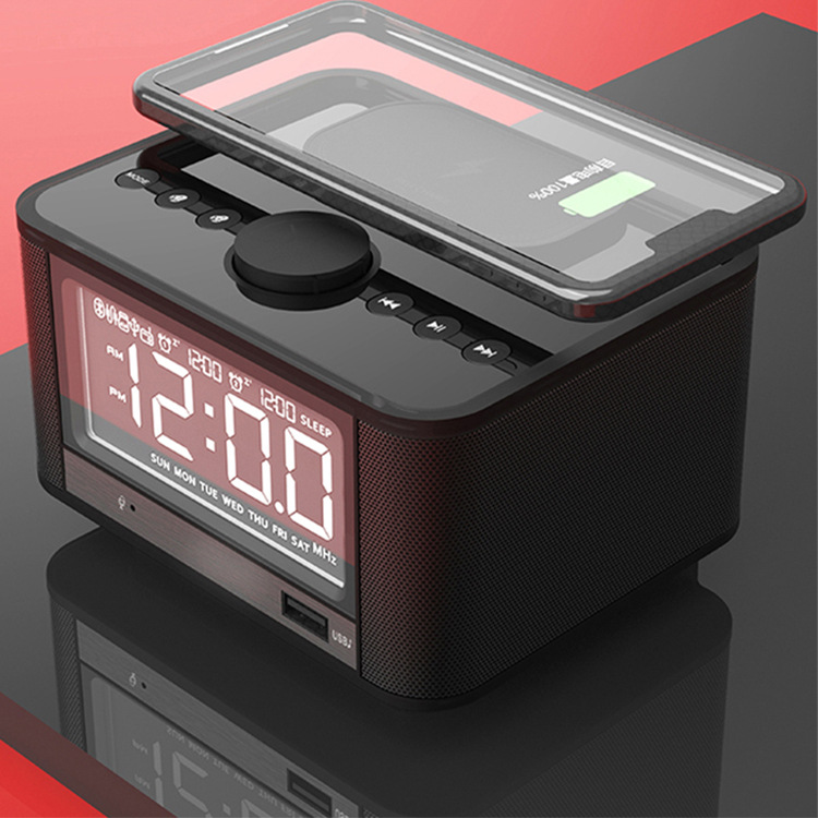 Multi-Function Bluetooth Speaker with Wireless Phone Charger & Alarm Clock - Image 3