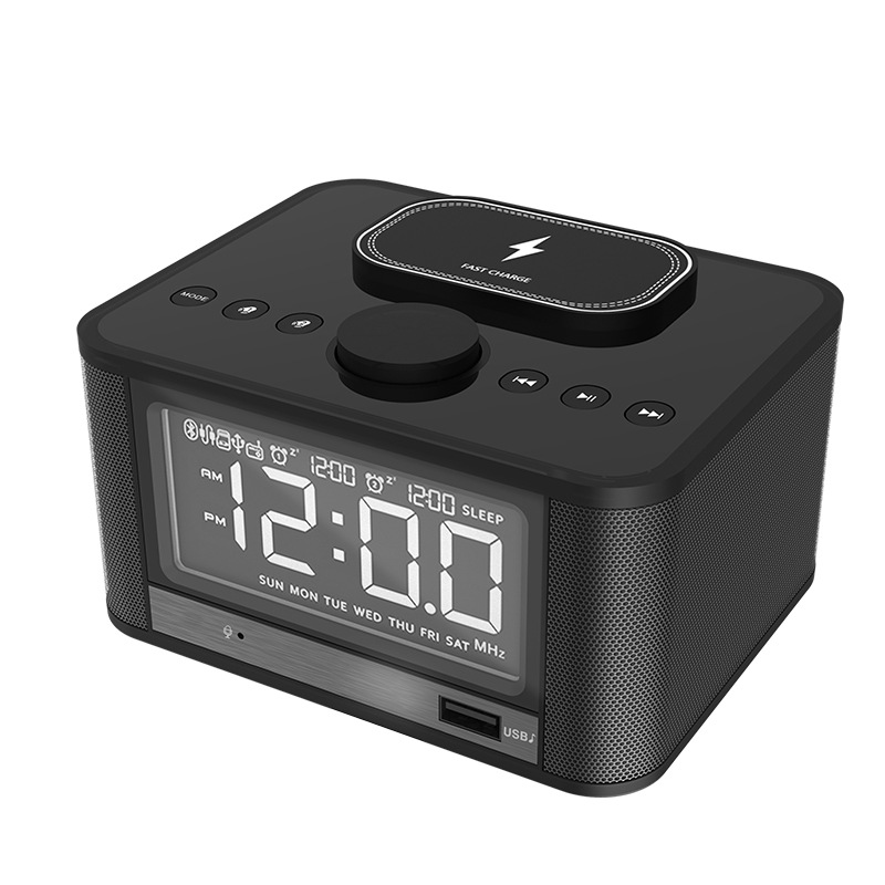 Multi-Function Bluetooth Speaker with Wireless Phone Charger & Alarm Clock - Image 6