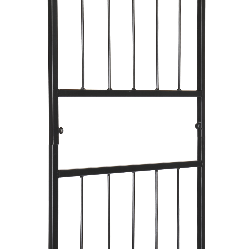 7.1ft Black Flat Top Wrought Iron Courtyard Arch - Stylish Outdoor Accent - Image 31