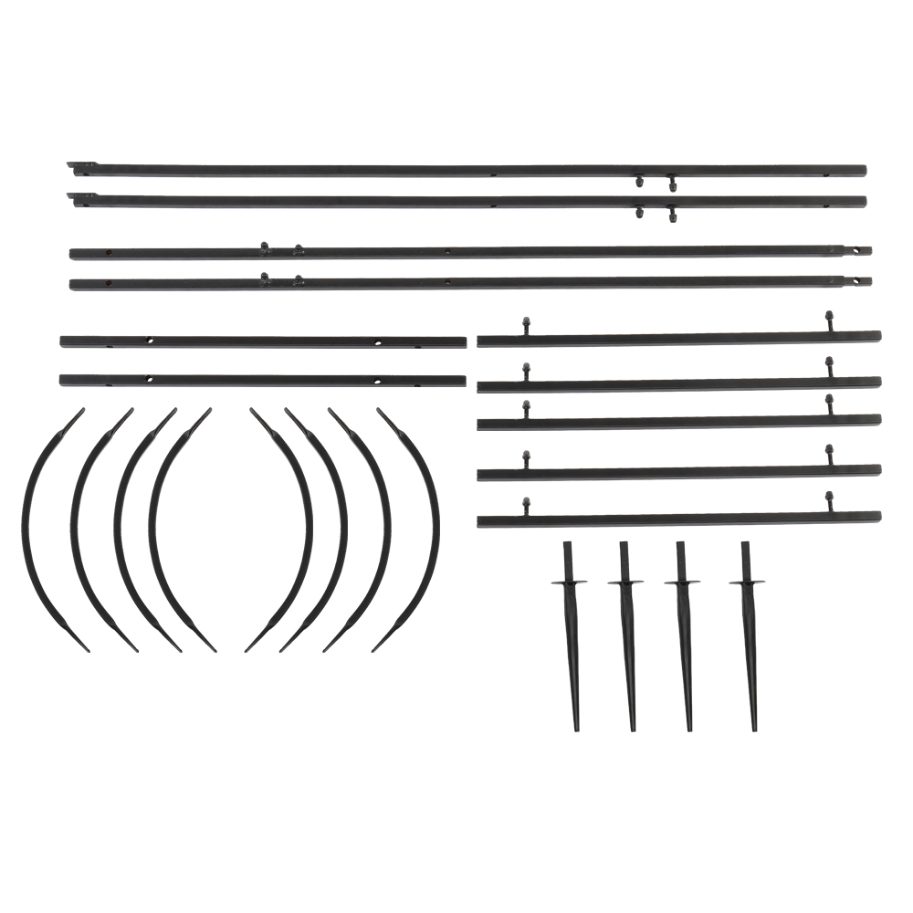 7.1ft Black Flat Top Wrought Iron Courtyard Arch - Stylish Outdoor Accent - Image 38