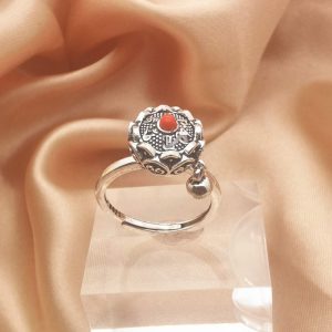 Vintage Six Word Mantra Enamel Spinning Ring for Anxiety Relief