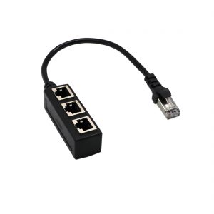 CATE 6 Network Cable Adapter - One Male 3 Bus Connecting Line for Reliable Connections