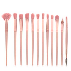 Premium 12-Piece Makeup Brush Set - Essential Eye Brushes for Flawless Makeup