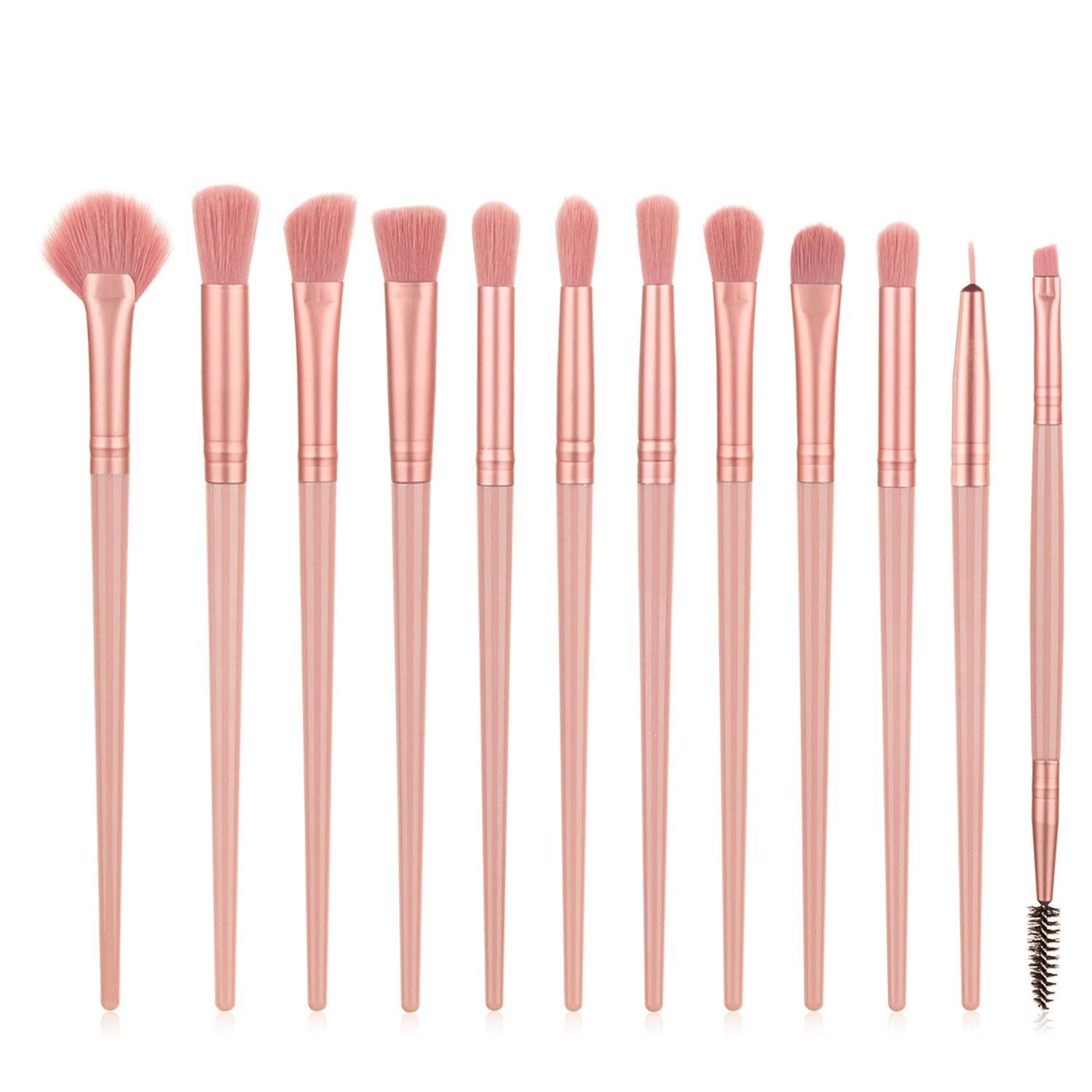 Premium 12-Piece Makeup Brush Set - Essential Eye Brushes for Flawless Makeup - Image 5