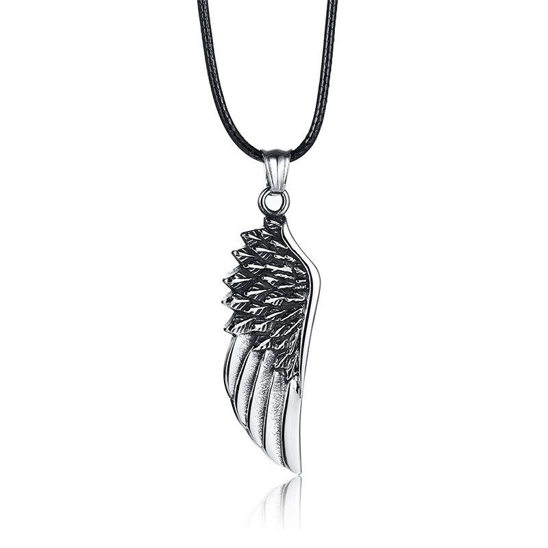 Stainless Steel Left Wing Casting Pendant - Elegant and Durable Accessory