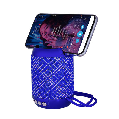 Portable Mini Wireless Bluetooth Speaker with Fabric Design - 3528 Small Speaker & Phone Holder for Enhanced Bass - Image 3