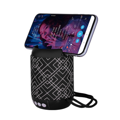 Portable Mini Wireless Bluetooth Speaker with Fabric Design - 3528 Small Speaker & Phone Holder for Enhanced Bass - Image 4