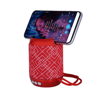 Portable Mini Wireless Bluetooth Speaker with Fabric Design - 3528 Small Speaker & Phone Holder for Enhanced Bass - Image 5