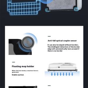 Smart Compact Window Cleaning Robot - Automatic Glass Cleaner Robot