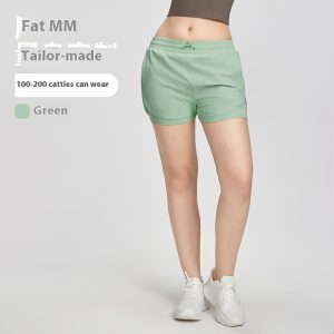 Outdoor Wear Anti-Exposure Pocket Yoga Shorts with Drawstring for Comfort