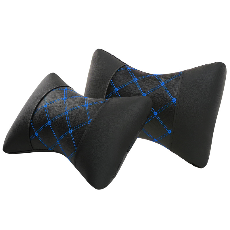 Quilted Leather Car Headrest Cervical Neck Pillow for Ultimate Protection - Image 4