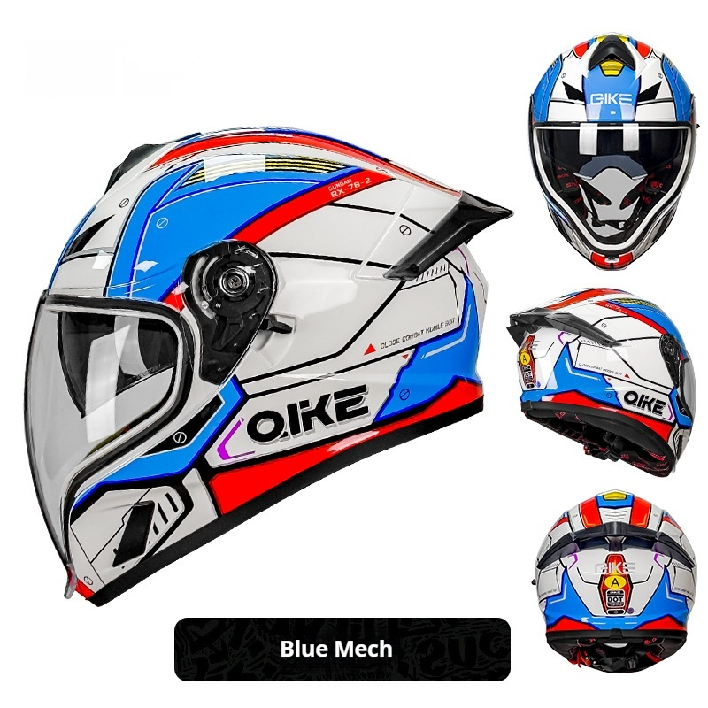 Double Lens Big Tail Motorcycle Helmet - Safety and Style Combined - Image 12