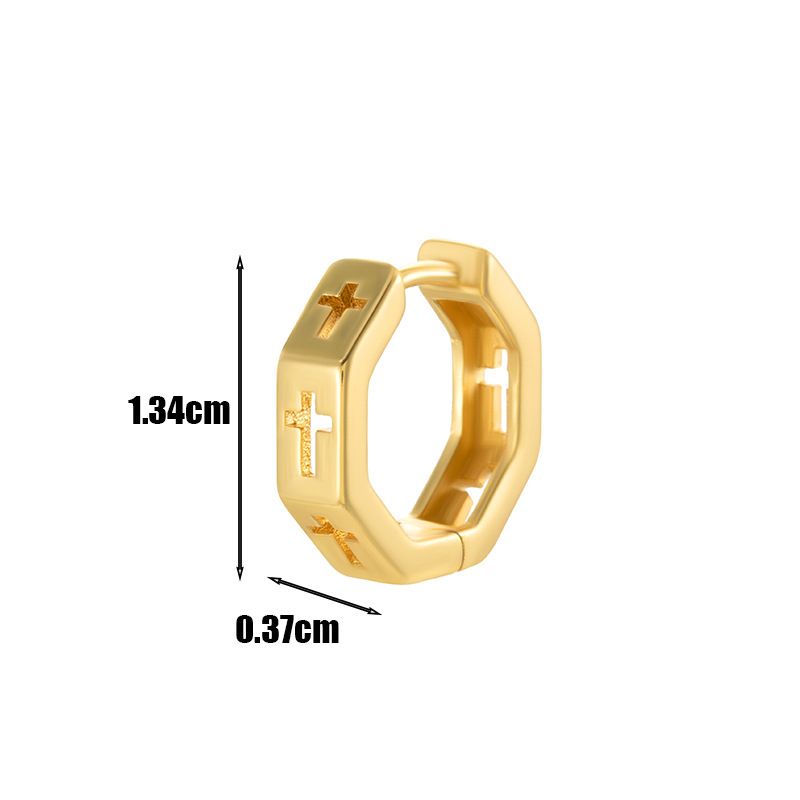 Copper Inlaid Zircon Single Cartilage Ear Studs - Stylish & Unique - Image 14