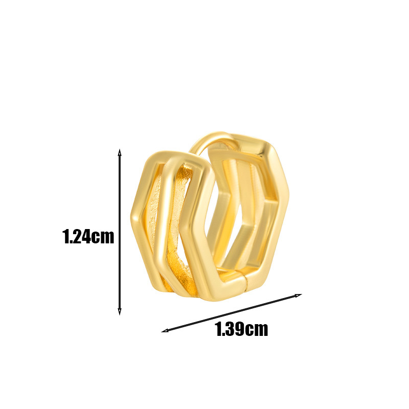 Copper Inlaid Zircon Single Cartilage Ear Studs - Stylish & Unique - Image 15