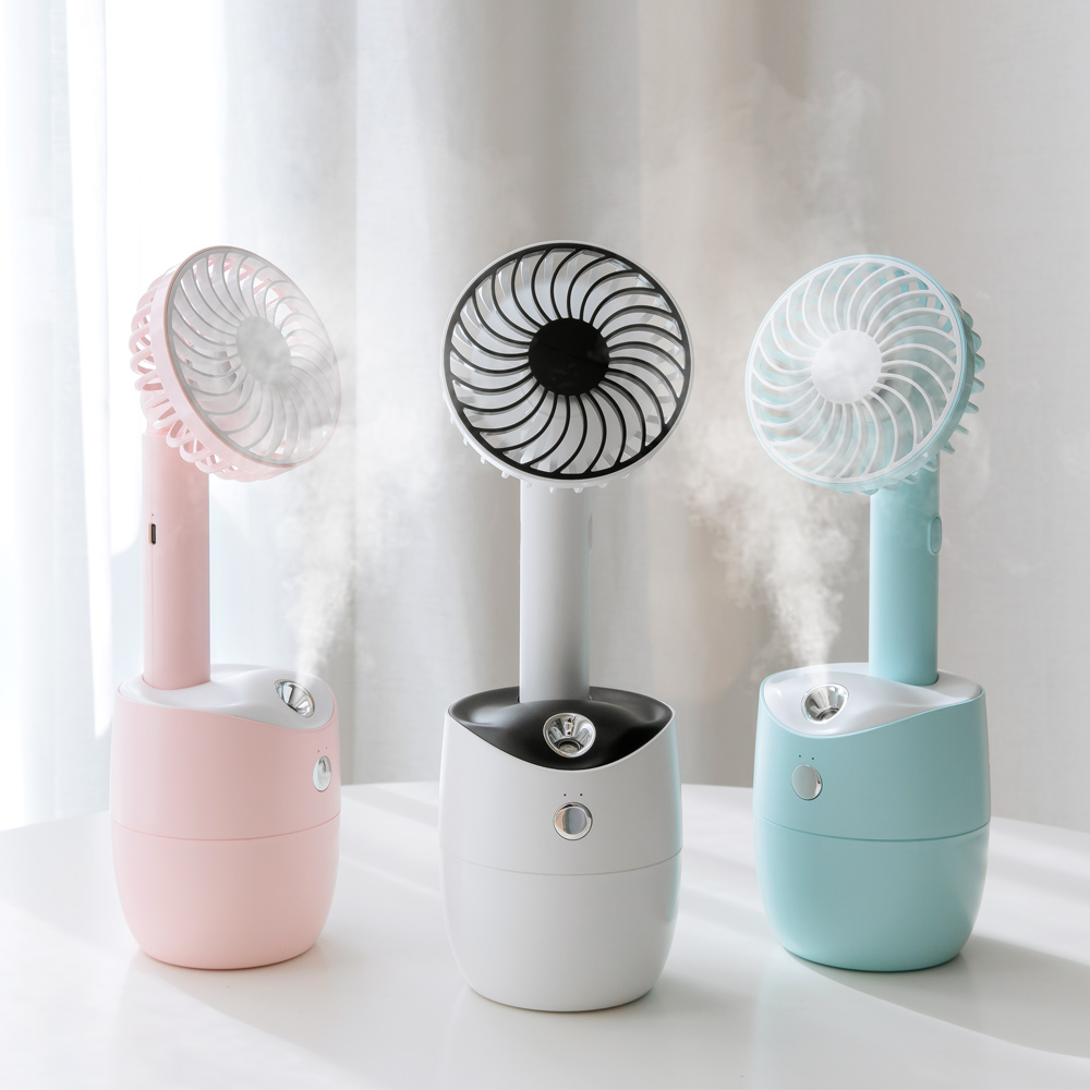 Compact USB Mini Humidifier Fan for Refreshing Air Quality