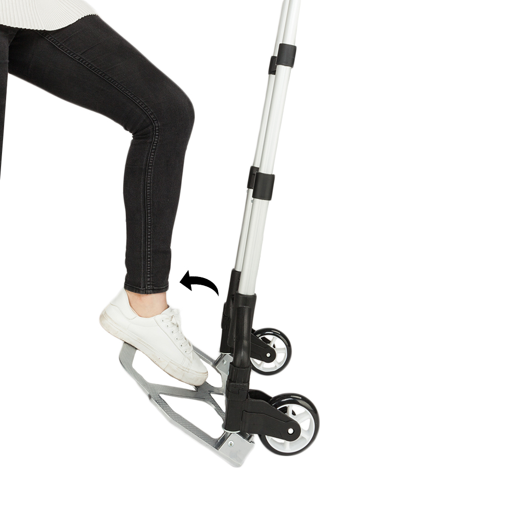 Portable Foldable Telescopic Trolley - Black Driver's Cart & Luggage Cart - Image 3