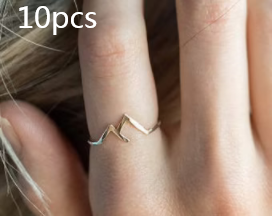 Custom Ladies Ring in Mountain-Shaped Copper - Unique and Creative Design - Image 4