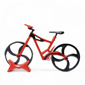 Color Boxed Stainless Steel Pizza Cutter for Bicycle Lovers, Cake Wheel, Fruit Slicer, Essential Baking Tools