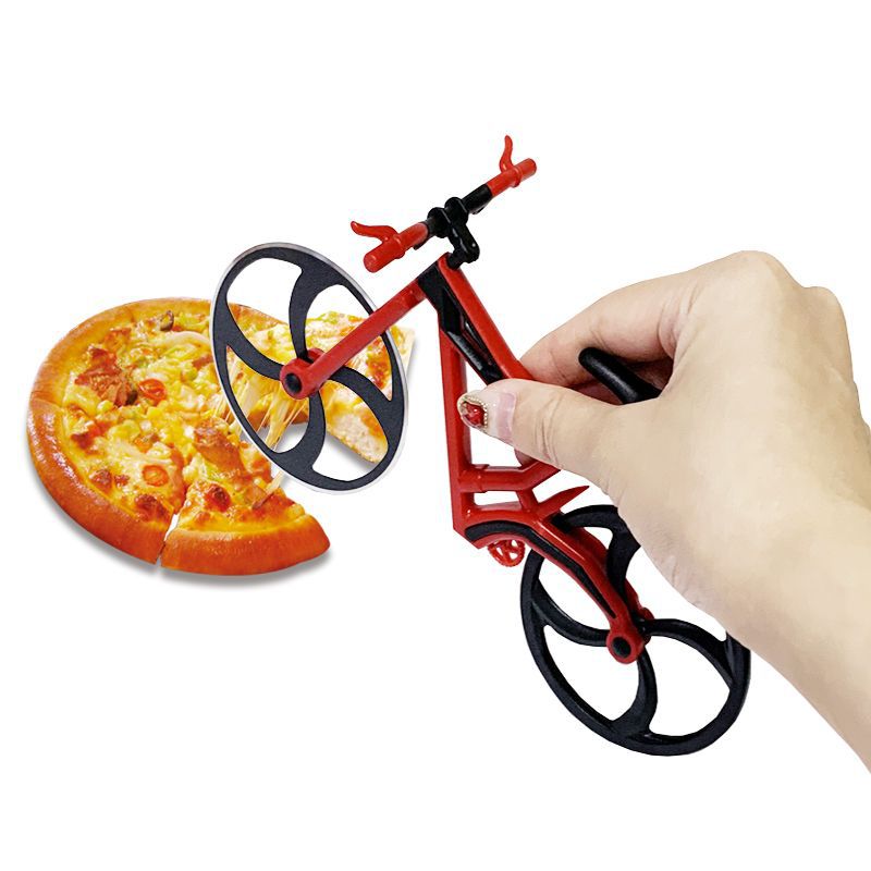 Color Boxed Stainless Steel Pizza Cutter for Bicycle Lovers, Cake Wheel, Fruit Slicer, Essential Baking Tools - Image 3