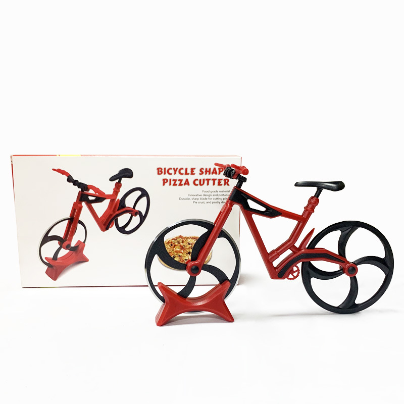Color Boxed Stainless Steel Pizza Cutter for Bicycle Lovers, Cake Wheel, Fruit Slicer, Essential Baking Tools - Image 4