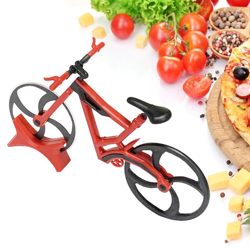 Color Boxed Stainless Steel Pizza Cutter for Bicycle Lovers, Cake Wheel, Fruit Slicer, Essential Baking Tools - Image 5
