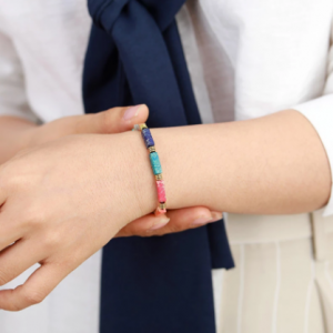 Colorful 7 Chakra Bracelets - Braided Jasper Stone String Jewelry