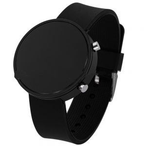 Sleek Silicone Strap Electronic Watch with LED Screen Display in Vibrant Colors