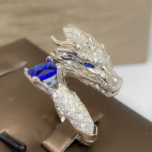 Stunning Full Diamond Tyrannosaurus Rex Ring - Fashion Jewelry for Dinosaurs Lovers