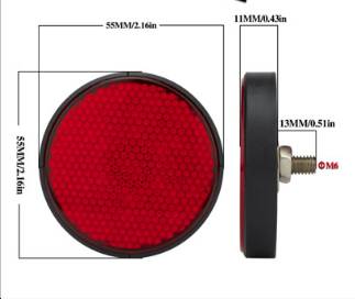 24LED Round Lattice Reflector for Enhanced Brake and Turn Signal Visibility - Image 2