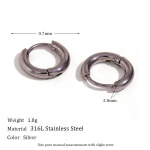 Versatile Stainless Steel Plated 18K Ear Clip Hoop Jewelry - Chic Ear Accessories for Her