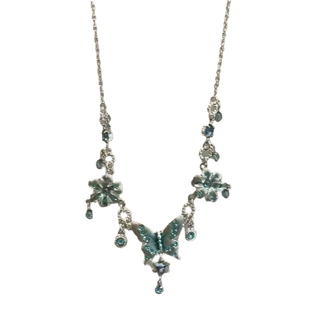 Stunning Blue Butterfly Crystal Pendant Necklace for Women - Unique & Elegant - Image 5
