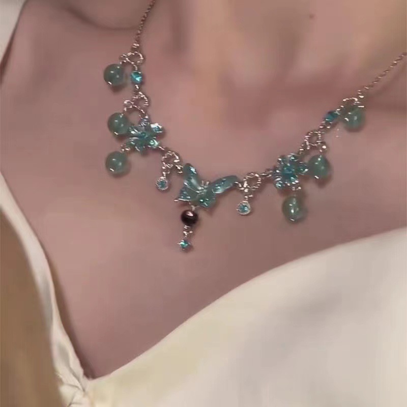 Stunning Blue Butterfly Crystal Pendant Necklace for Women - Unique & Elegant - Image 6