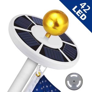 Solar Flagpole Light Strip Hook for Tent Camping - Illuminate Your Outdoor Adventure!